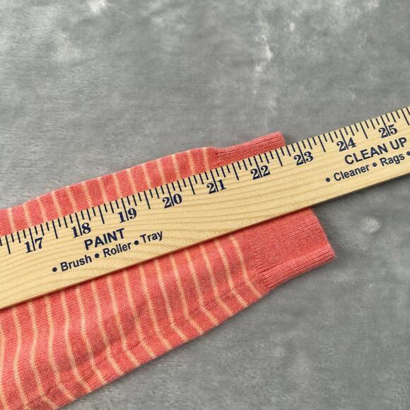 Oxford Golf Sweater Womens Medium Coral Pink Striped Cotton Modal Knit Preppy - Picture 9 of 15